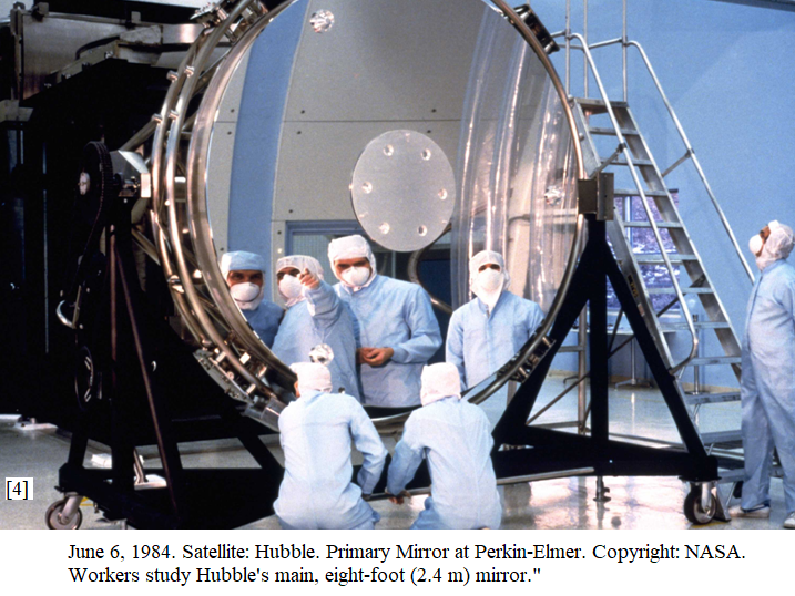 Hubble mirror 1984 - NASA