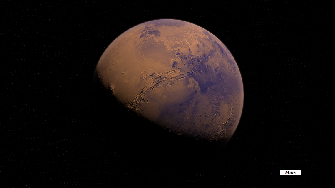 mars with label